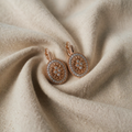 Elegant light round earrings
