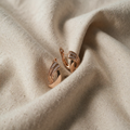 Elegant Rose Gold and Zirconia Earrings