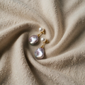 Elegant purple pearl earrings