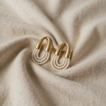 U-Shaped Hanging Pearl Earrings