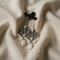 Pearl Chandelier Filigree Earrings