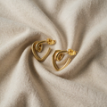 Ivona – Clear and Uniform Gold Earrings