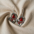 Cardinal Remembrance Earrings – "When Cardinals Appear, Angels Are Near" Heart Drop Design