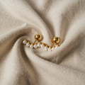Elfe – gold-coloured earrings with pearl effect