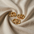 Shiny Golden Zircon Rings