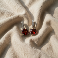Earrings with Ruby and Diamonds