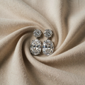Earrings made of White Gold with Impressive Cubic Zirconia