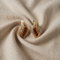 Golden Earrings with Ruby