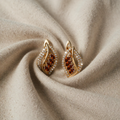 Golden Earrings with Ruby | II