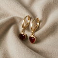 Gold Heart Earrings