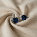 Earrings with Star Sapphire