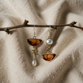 Natural Orange Stone Earrings