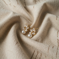 Earrings made of Freshwater Pearls in Bouquet Design