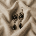 Black Crystal Dangle Earrings