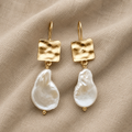 Retro Freshwater Pearl Earrings Featuring Elegant Medieval Shape