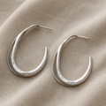 Open Earrings with Wide Black Edge