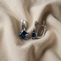 Earrings with Blue Sapphires