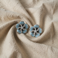 EARRINGS WITH BLUE RING SETTINGS