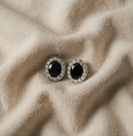 Oval White Sapphire Earrings