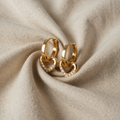 Empty Cubic Zirconia Heart Earrings