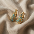 Stylish Turquoise Mandala Earrings