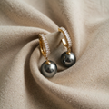 Luxurious pearl and zircon Earrings