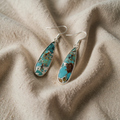 Intelligent Earrings in Drop Shape Made from Turquoise Jasper