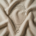 Open three-row Necklace with three beautiful strands