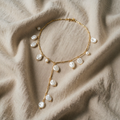 Pearl Cascade Y-Shaped Necklace with Cascading Pearl Drops