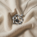 Heart and Sole of Eternity Pendant in 925 Sterling Silver with Shell