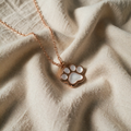 Footprint Pendant on a Necklace