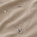 Pendant with Footprints and Heart for Eternal Connection