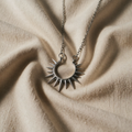 Necklace with White Gold Sunflower Pendant