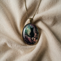 Cat ring Necklace 'Starry Night'