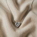 Gold Necklace with Heart Crystal