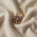 Flower Chain Necklace in Pink Titanium Steel, 41-50cm