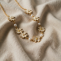 Gold Flower Crown Necklace