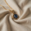 Gold Tourmaline Flower Necklace