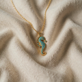Stormbird Turquoise Pendant Necklace with Zircon Decoration