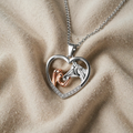 Heart-Shaped Cubic Zirconia Necklace for Girls and Horse