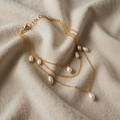 Tanja Modern Gold Necklace with Double Layer