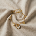 Cilja – Bracelet with Three Gold Coloured Heart Charms