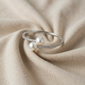 Bracelet with Pavé and Large Pearl Effect Balls
