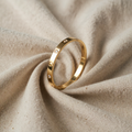 Gold-coloured Bracelet with hearts and crystals