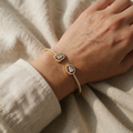 Agneta's Golden Bracelet with Two Gemstones