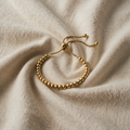 Gold-Tone Bracelet with Ball Links