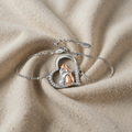 Heartfelt Dog Hug Silver Necklace