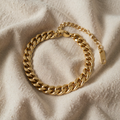Gold-Tone Bracelet with Chunky Links