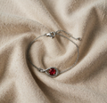 White Gold 'Infinity' Bracelet with Ruby