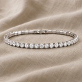 White Gold Crystal Tennis Bracelet